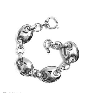 Stainless Steel Bracelet Bangle Cuff Chain Chunky Link Metal Anchor Mariner 7”